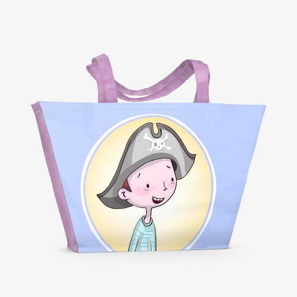 Пляжная сумка «Мальчик в пиратской шляпе»