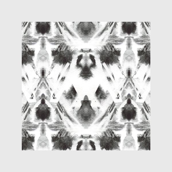 Скатерть &laquo;Черно-белый акварельный узор. Абстракция. Abstract watercolor black and white pattern&raquo;