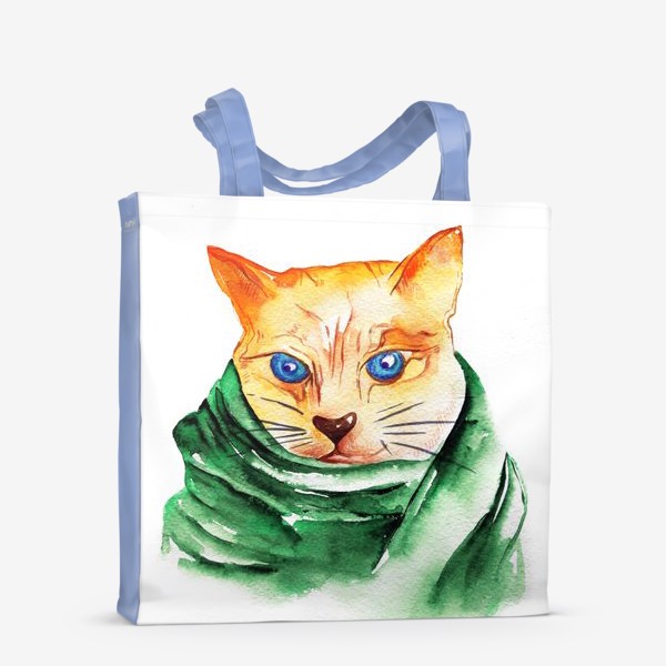 Сумка-шоппер «Кот в шарфе»
