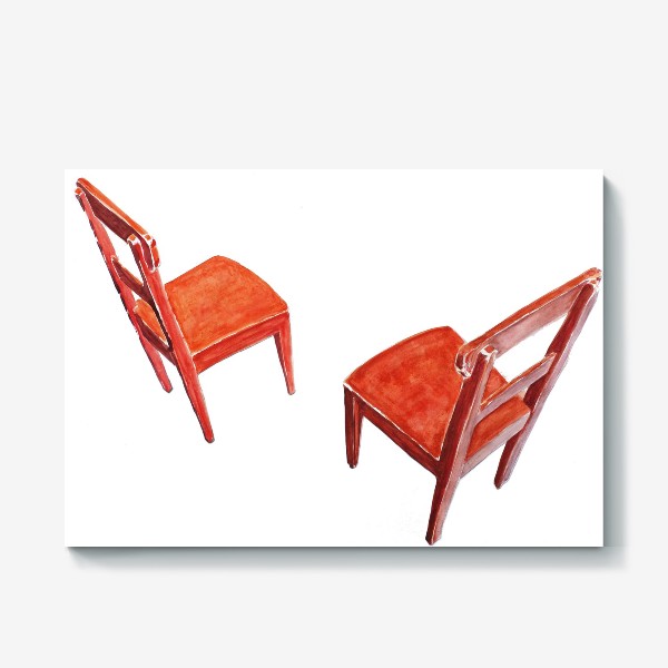 Холст «Красные стулья»