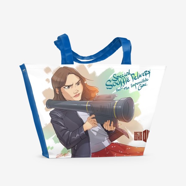 Пляжная сумка «Клара Освальд. Экспресс суфле с доставкой на дом от невероятной девушки  ("Доктор кто")»