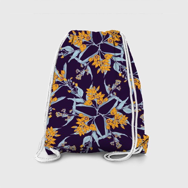 Рюкзак «Полевые цветы. Желтое на синем»