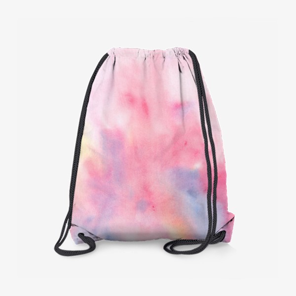 Рюкзак «Акварельная абстракция в пурпурных, розовых, синих и желтых цветах»
