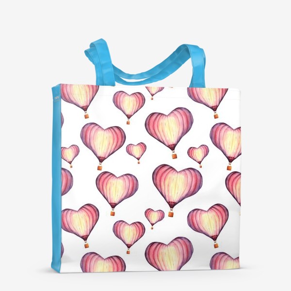 Сумка-шоппер «Паттерн с воздушными шарами в форме сердца »