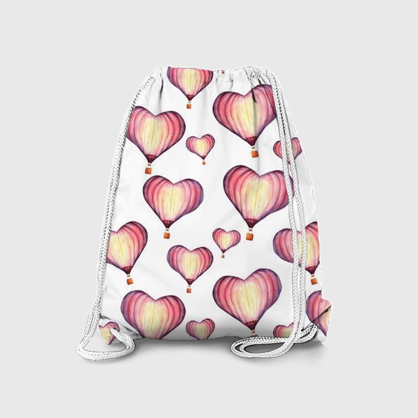 Рюкзак «Паттерн с воздушными шарами в форме сердца »