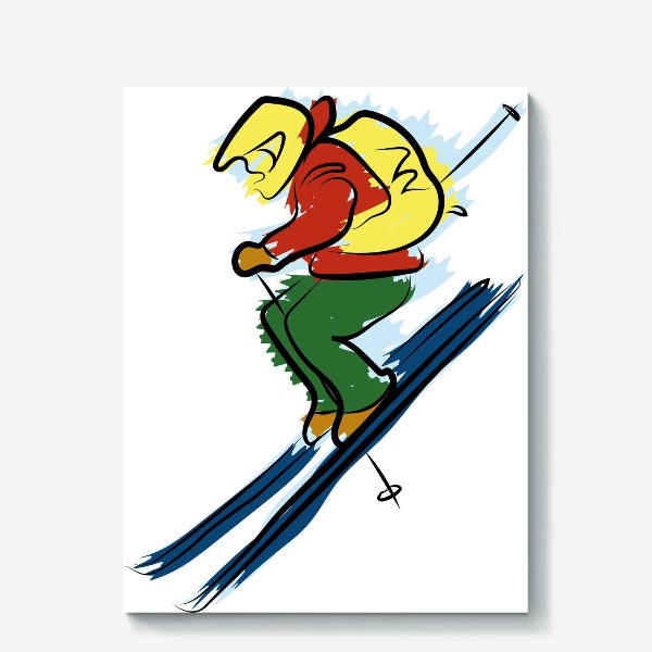 Холст «Горный лыжник»