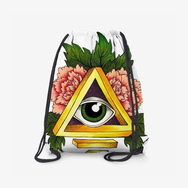 Рюкзак «Зеленый глаз в пирамиде»