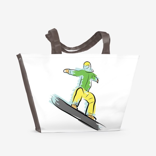 Пляжная сумка «Сноубордист»