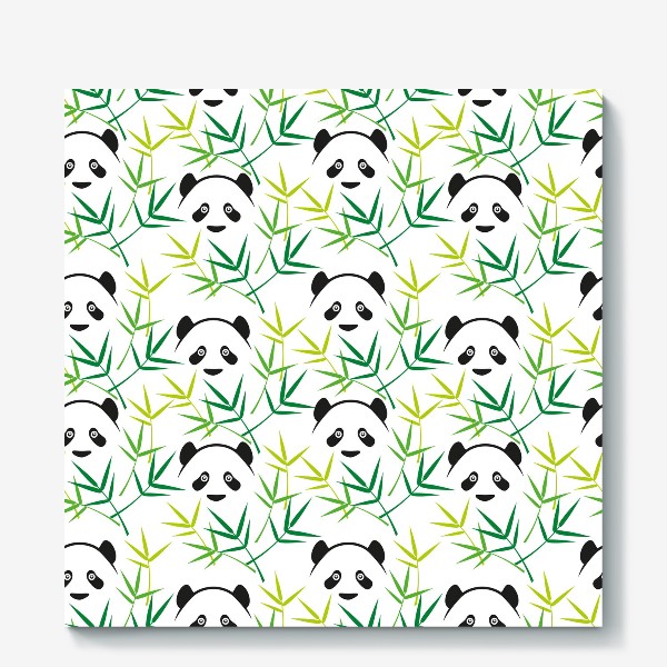Холст «Панда в бамбуковом лесу»