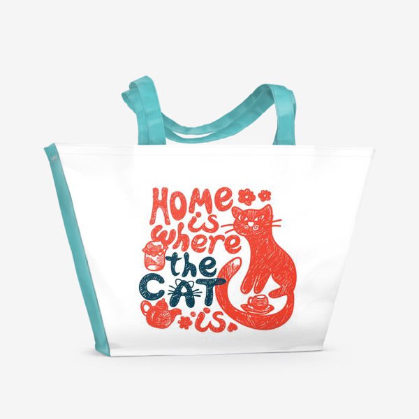 Пляжная сумка «Дом там где кот»