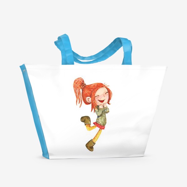 Пляжная сумка «Радостная девочка»