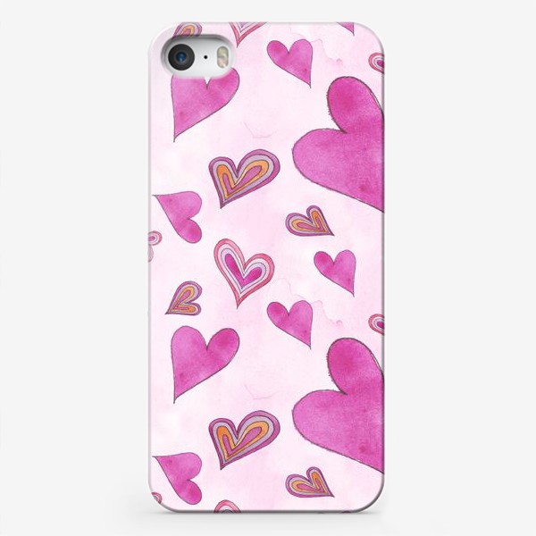 Чехол iPhone «Hearts Pink»