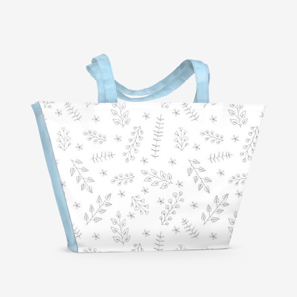 Пляжная сумка «Растительный орнамент»