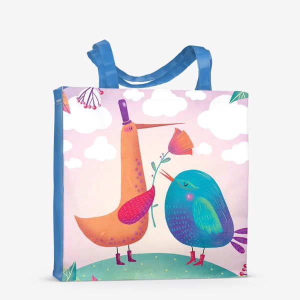 Сумка-шоппер «Птички и любовь»