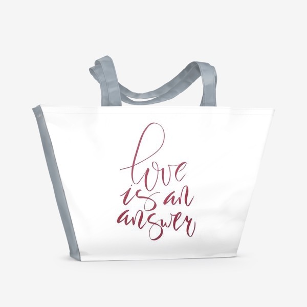 Пляжная сумка «Love is an answer»