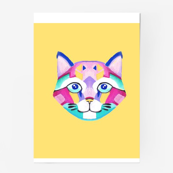 Постер «Геометричный Котик»