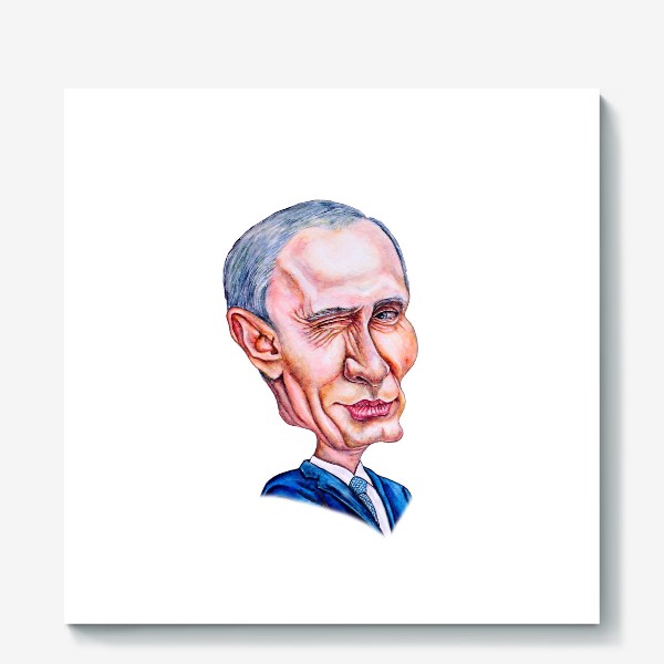 Холст «Шарж-портрет Путин »