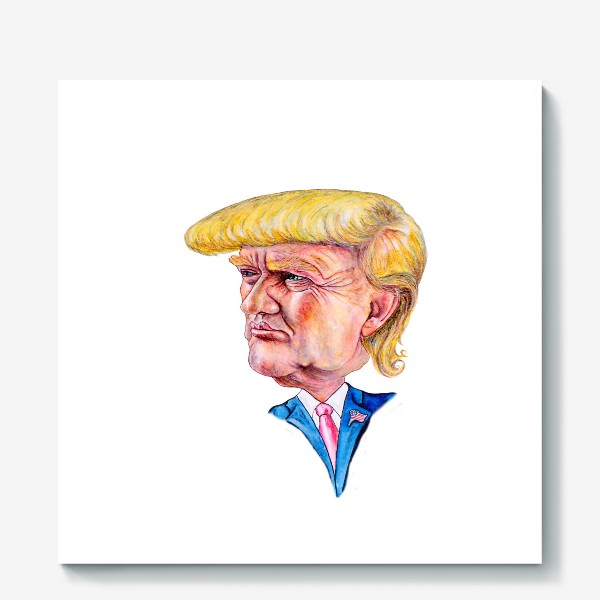 Холст «Шарж - портрет Трамп»