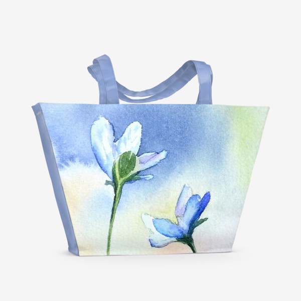 Пляжная сумка «Акварель Полевые цветы»