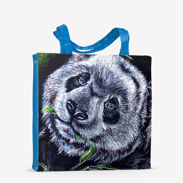 Сумка-шоппер «панда и листик бамбука »