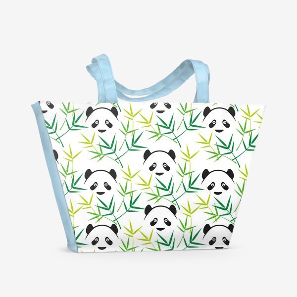 Пляжная сумка «Панда в бамбуковом лесу»