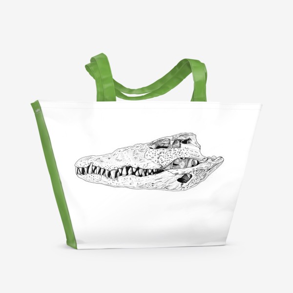 Пляжная сумка «Череп крокодила\Crocodile skull»