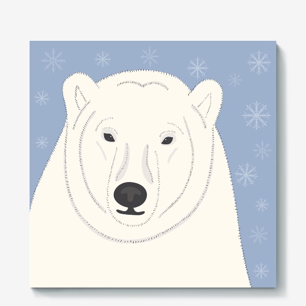 Холст &laquo;Белый (полярный, северный) медведь&raquo;