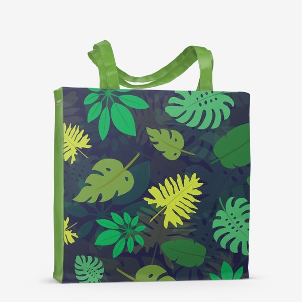 Сумка-шоппер «Паттерн с тропическими листьями №1»