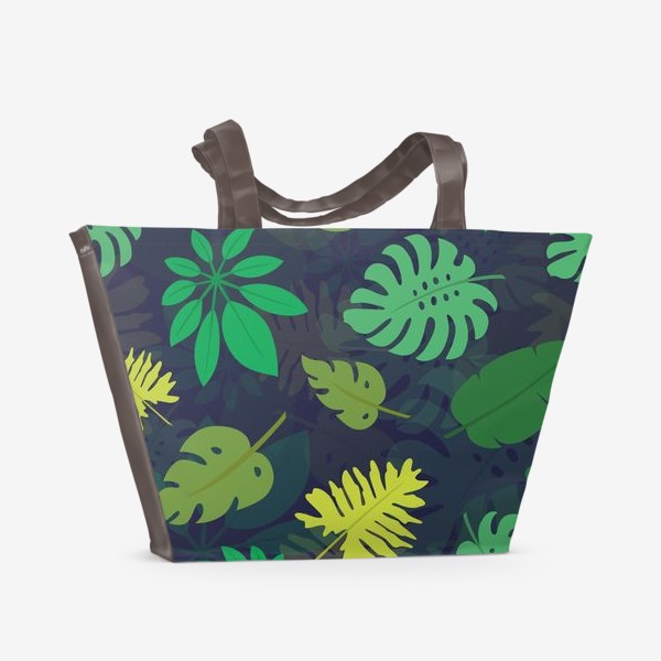 Пляжная сумка &laquo;Паттерн с тропическими листьями №1&raquo;