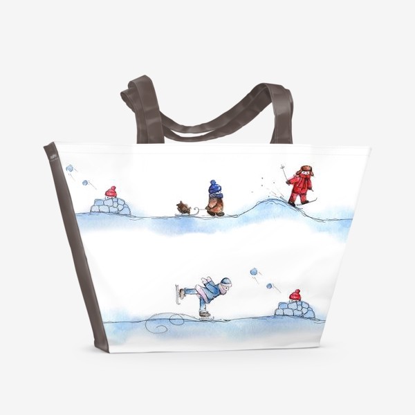 Пляжная сумка «Зимние забавы»