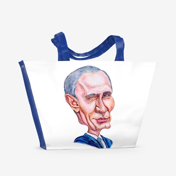 Пляжная сумка «Шарж-портрет Путин »