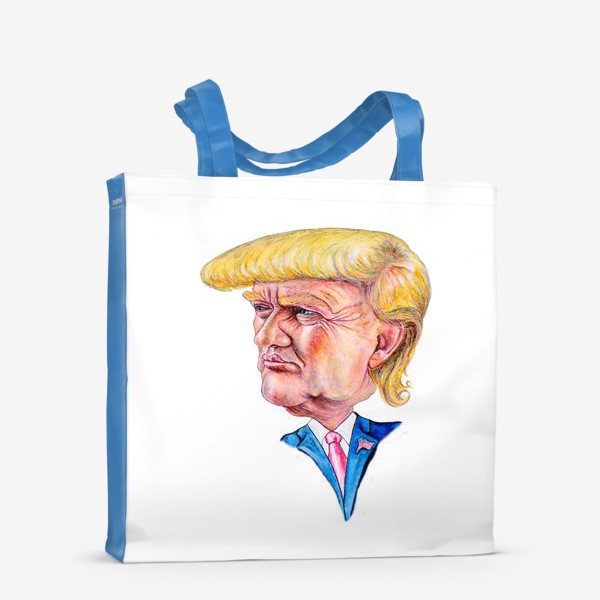 Сумка-шоппер «Шарж - портрет Трамп»