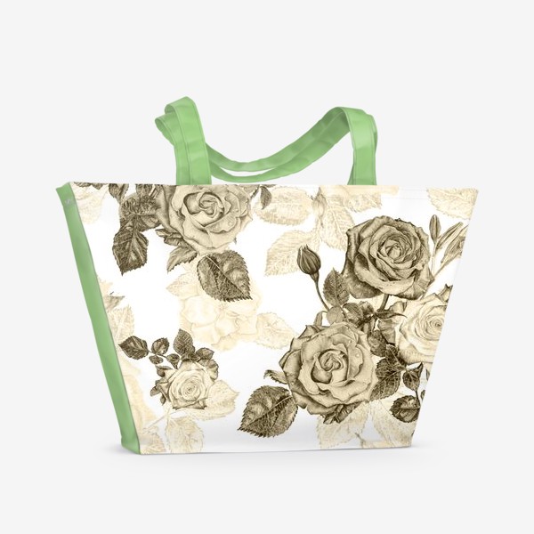 Пляжная сумка «Розы в винтажном стиле»