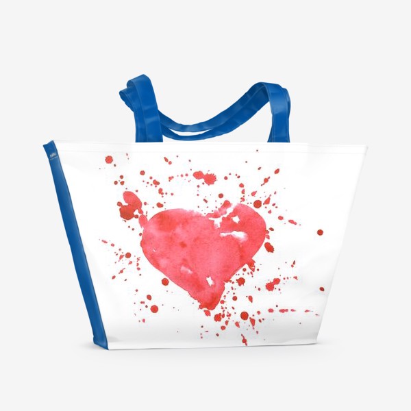 Пляжная сумка «Влюблённое сердце!»