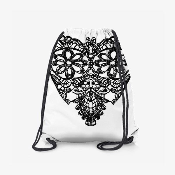 Рюкзак «Кружевное черное сердце»
