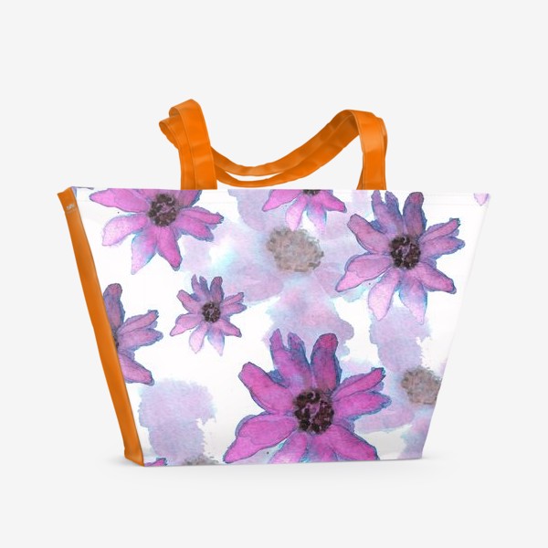 Пляжная сумка &laquo;цветы&raquo;