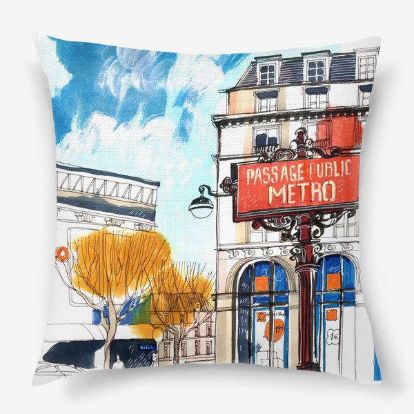 Подушка «Прогулки по Парижу»