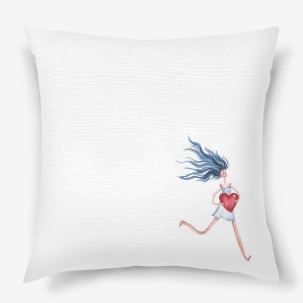 Подушка «Девушка с сердцем»