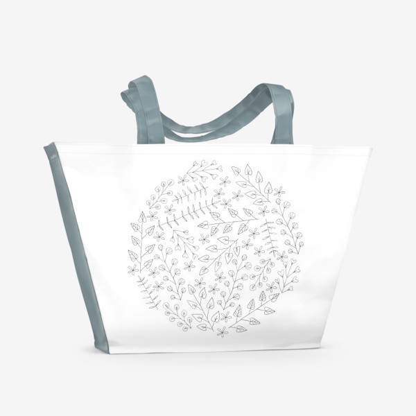 Пляжная сумка «Растительный круг»
