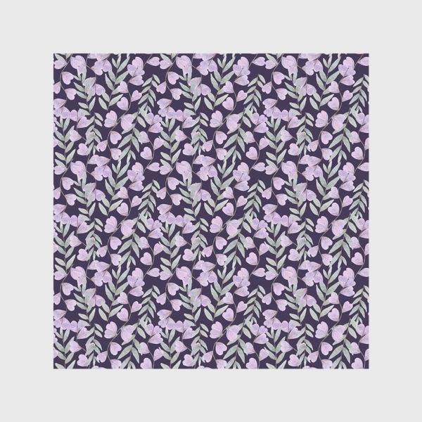 Шторы «Растительный орнамент на фиолетовом фоне»