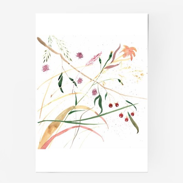 Постер «Абстрактный цветочный орнамент»