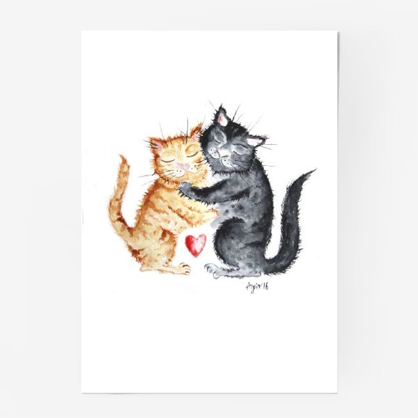 Постер «Влюблённые коты»