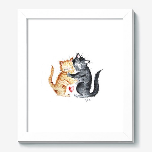 Картина «Влюблённые коты»