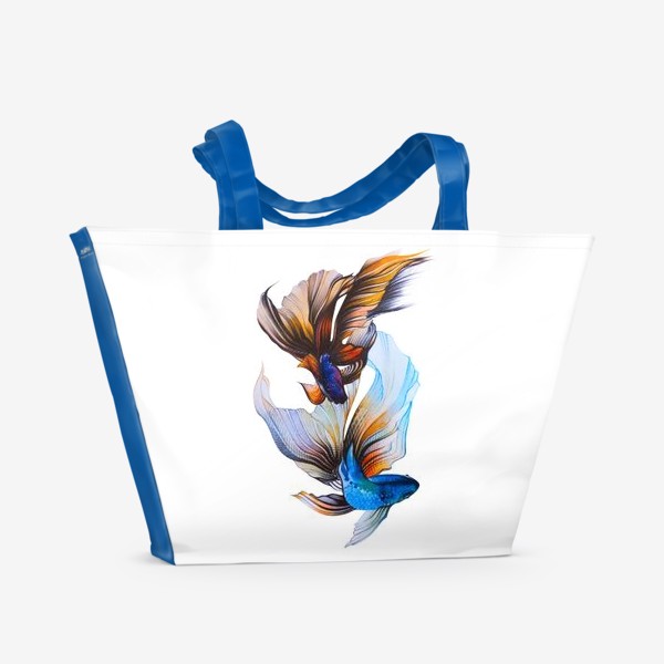 Пляжная сумка «Акварельные рыбки»