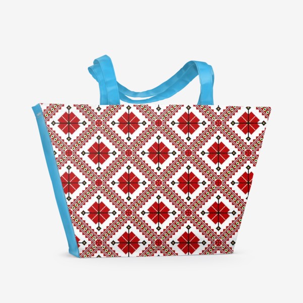 Пляжная сумка «Геометрический народный орнамент»