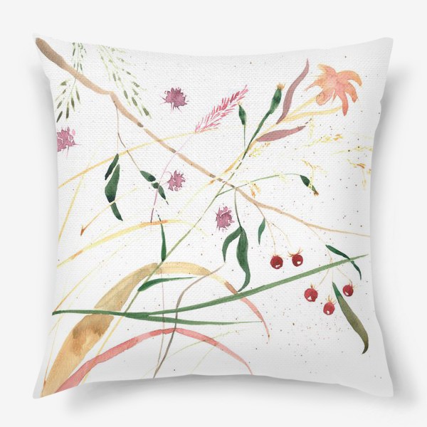 Подушка «Абстрактный цветочный орнамент»