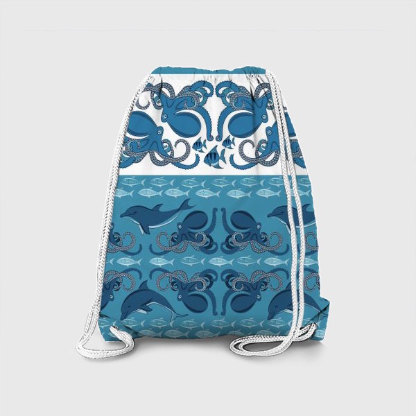Рюкзак «орнамент с морскими животными»