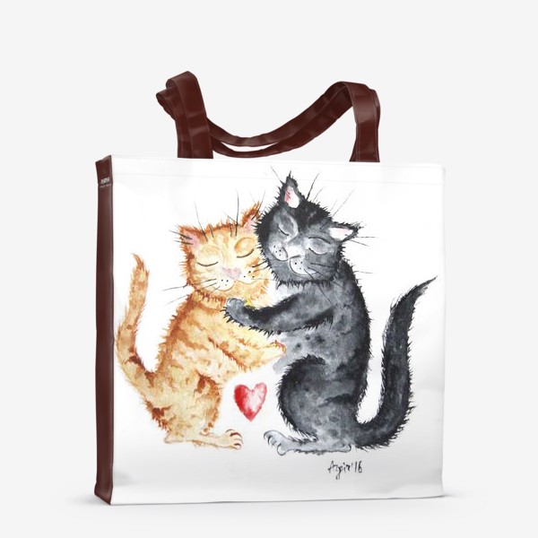 Сумка-шоппер «Влюблённые коты»