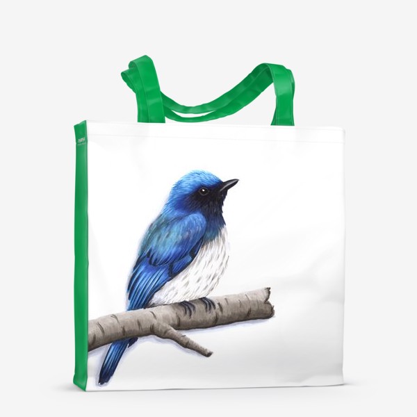 Сумка-шоппер «Птица Синяя Мухоловка»