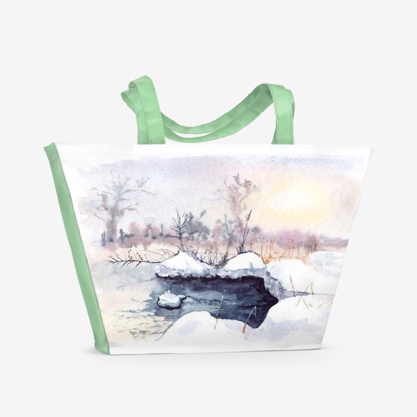 Пляжная сумка «Зимнее утро»